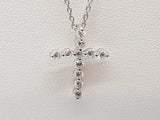 0.40 Cttw Lab Grown Diamonds 0.925 Silver 2.8g Cross Pendant Chain 20 In Do0525iide