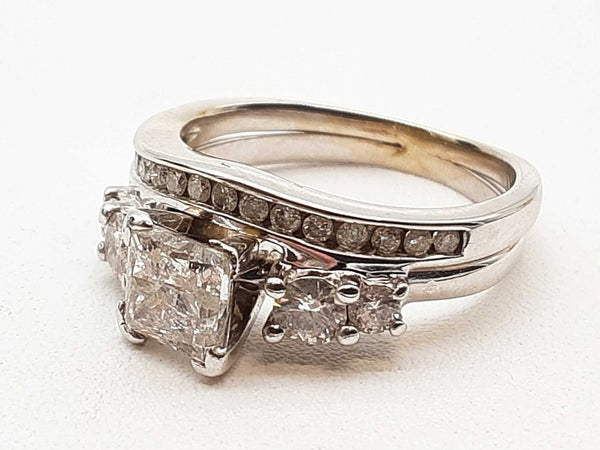 1.65 Cttw Diamonds 10k White Gold 5.2g Ring Size 5.25 Do0124llxzde