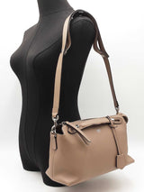 Fendi By The Way Boston Bag In Taupe Vitello Dolce Leather Fw0726orxdu