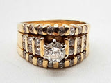 Approx 1.1 Ctw Diamonds 14k Yellow Gold 7.2g Ring Size 6.25 Do1224porde