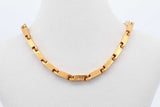 24k Yellow Gold Bar Link Chain Necklace 37.6 Grams 19 Inch Eb0526rxxzdu