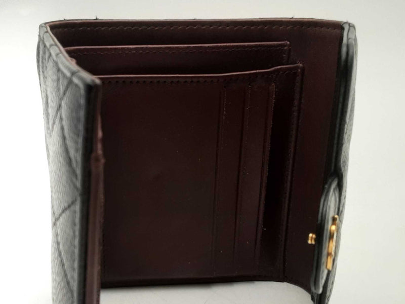 Chanel Quilted Caviar Compact Flap Wallet Aa1024rxzsa
