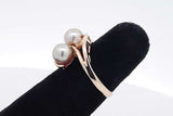 Pearl & Diamond Ring In 14k Yellow Gold 4.7 Grams Size 6.5 Eb0826wrxsa