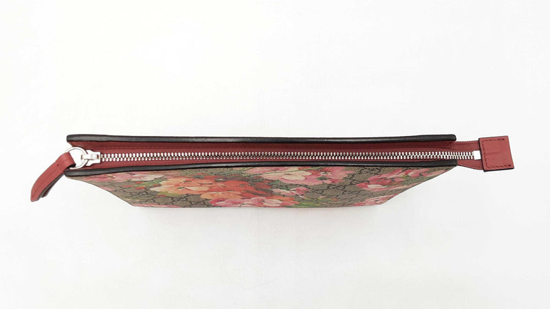 Gucci Blooms Cosmetic Pouch In Gg Supreme & Dry Rose Coated Canvas Fw1125orzdu