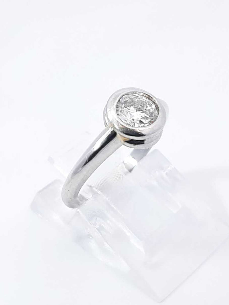 0.50 Cttw Bezel-set Diamond & 95% Platinum Ring 3.5 Grams Size 2.75 Fw1224sxzdu