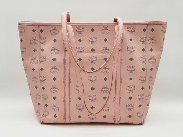 Mcm Toni Visetos Powder Pink Shopper Tote Bag Sd1025lrzde