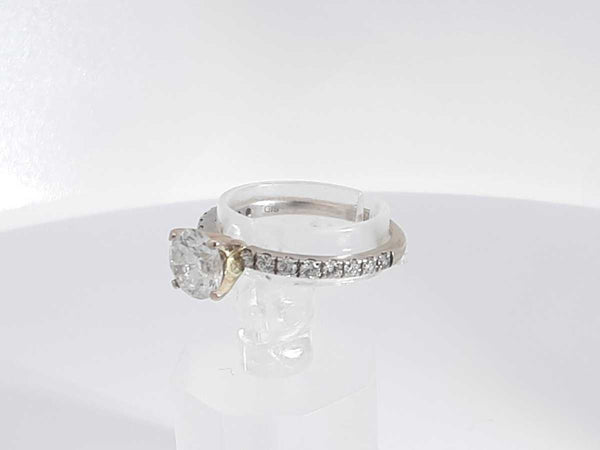 1.18 Cttw Diamond 14k White Gold Ring 2.4 Grams Size 6.5 Aa0225lcxzsa