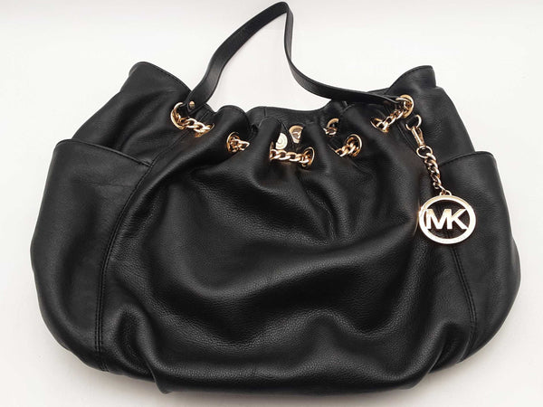 Michael Kors Jet Set Black Leather Hobo Bag Sd0625orsa