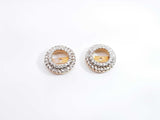 Pavé Diamond & 14k Yellow Gold Halo Earring Enhancers 2.8 Grams Fw0326ozxdu