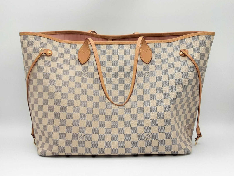 Louis Vuitton Neverfull Gm Tote Bag In Damier Azur Coated Canvas Fw0125exzdu