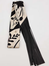 Hermes Bouquet Final Silk & Leather Fringed Twilly Eb0126exzsa