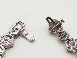 5.35 Cttw Diamonds 14k White Gold 13.5g Flower Tennis Bracelet 6 In Do0525lxzxde