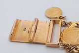 18k Yellow Gold Coin Style Link Bracelet 26.9 Grams 7 Inch Eb0426oxxzsa