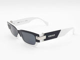 Versace Black & White Acetate Full Rim Rectangular Sunglasses Fw0326crdu
