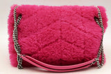 Yves Saint Laurent Loulou Ysl Fuchsia Shearling Shoulder Bag Eb1224loxzsa