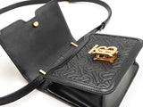 Burberry Mini Tb Crossbody In Black Monogram Quilted Lambskin Fw0326oxzdu