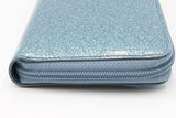 Kate Spade Mavis Street Neda Lakesedge Blue Glitter Zip Around Wallet Eb1225oxdu