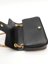 Prada Black Saffiano Leather Pattina Flap Shoulder Bag Eb1026wrxde