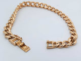 18k Yellow Gold 23.3 G Concave Curb Bracelet 7 In Aa0326oxzxsa