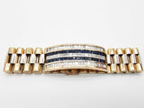 Blue Sapphires 11.70 Cttw Diamonds 14k Gold 81.3g Bracelet 8.25 In Do0725exzxde