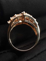 1.09 Cttw Diamond & 14k Yellow Gold Cluster Ring 7.9 Grams Size 7 Fw0426prxdu