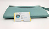 Salvatore Ferragamo Gancini Embossed Blue Leather Clutch Eblexsa 144010031705