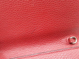 Gucci Gg Betty Wallet With Chain In Red Dollar Leather Fw0526lcrdu
