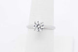 1.0ctw Lab Grown Diamond Solitaire Ring 14k White Gold 2.2g Size 7 Eb1225pocsa