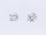 2.1ctw Lab Grown Diamond Stud Earrings In 14k White Gold 1.1 Grams Sd0723srxsa