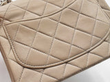 Chanel Mini Classic Flap Bag In Taupe Diamond-quilted Lambskin Fw0226lzxzdu