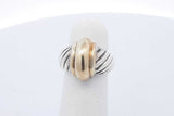 David Yurman 14k Yellow Gold & 925 Sterling Silver Cable Dome Ring 7.9g Size 3.75 Eb0325crsa