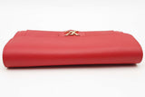 Louis Vuitton Red Leather Lockme Long Wallet Eb0826orxsa