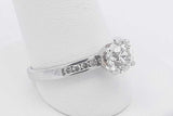1.14cttw Diamond Ring In 10k White Gold 2.8 Grams Size 9.5 Eb0525lsxzsa