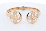 Louis Vuitton Monogram 18k Yellow Gold Hinged Bangle Bracelet 32.3g Eb0226oxxzde