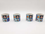 Gucci Multicolored Guccissimo Porcelain Small Mug And Saucer Set 4 Do1225irxde