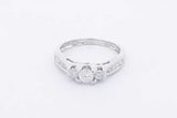 Approx. 0.22ctw Diamond Ring In 10k White Gold 2.1 Grams Size 5.25 Eb1124crsa