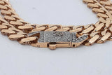 Monaco Chain 14k Yellow Gold Cuban Link Necklace With Diamond Clasp Eb0826sezsa