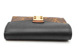 Louis Vuitton Monogram Canvas & Black Leather Pallas Wallet Eb0726oxzdu