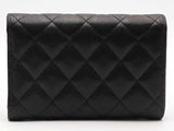 Chanel Leather Flap Wallet Black Aa0926przsa