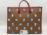 Gucci Gg Supreme Doraemon Tote Bag Brown Aa0825pxzsa