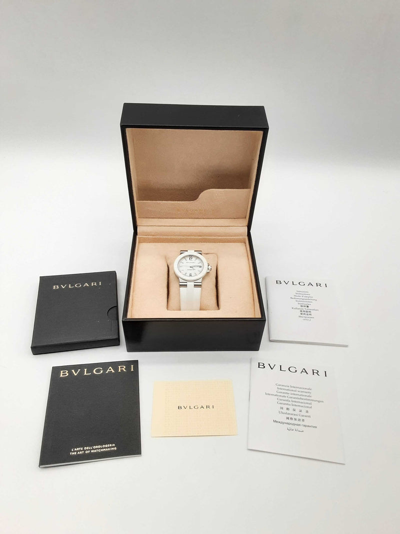 Bvlgari Dg35sv Diagono 35 White Dial Steel Case Automatic Watch Do0624lexzde