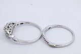 0.07cttw Diamond 10k White Gold Wedding Set 3.5 Grams Size 7.25 Eb0626lcrdu