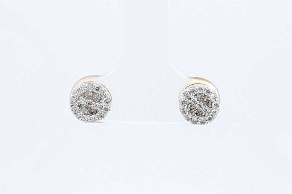 Approx. 0.88ctw Diamond Stud Screwback Earrings 10k Yellow Gold 1.6g Eb1224owxdu