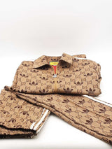 Gucci X Adidas Gg Trucker Suit Set Brown Size Medium Aa0825pezsa