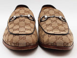 Gucci Jordaan Loafers Ebony Gg Beige Size 8.5 Aa0726izsa
