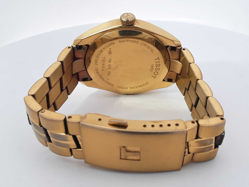 Tissot Pr 100 Stainless Steel Gold Plated Watch  Aa0525lzxsa