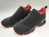 Christian Louboutin Black Red Spike Neoprene Shoes Size Eu 44 Do0225orxde