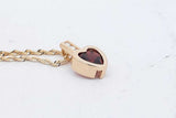 14k Yellow Gold Red Gemstone & Diamond Pendant Necklace 7.7 Grams Eb0826rrxsa