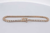 0.6cttw Diamond Tennis Bracelet 14k Yellow Gold 9.5 Grams 6.5 Inch Eb0326rrxsa