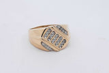 0.23cttw Channel Set Diamond Ring In 10k Yellow Gold 5.9g Size 11.75 Eb0626wxzsa